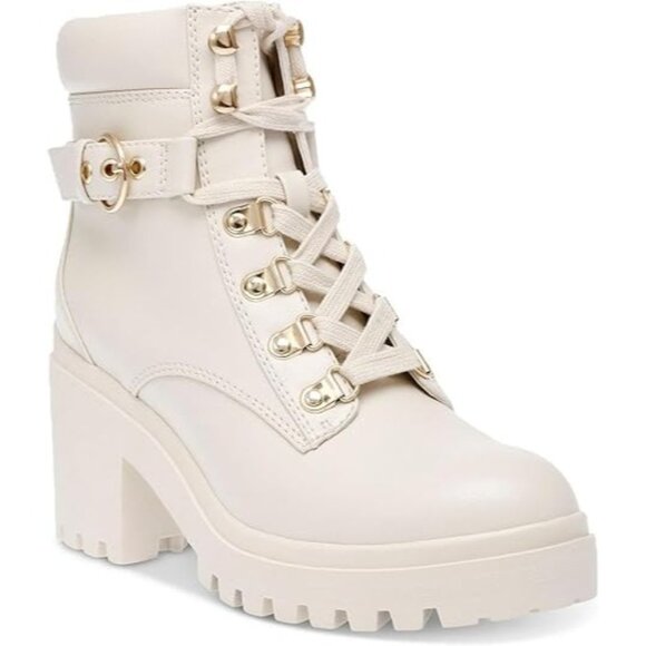 Wild Pair Women's Bridgitt Lace-up Side-Zip Lug-Sole Booties - Picture 1 of 3